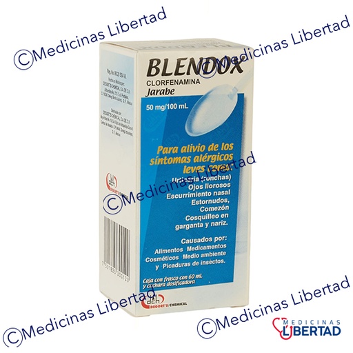 [7501825300120] BLENDOX (CLORFENAMINA ) - JARABE - 60 ml