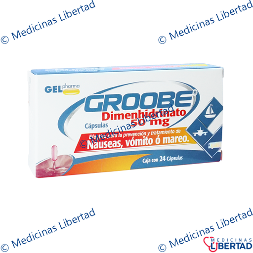 [7502227425008] GROOBE / DIMENHIDRINATO CAPSULAS C/24