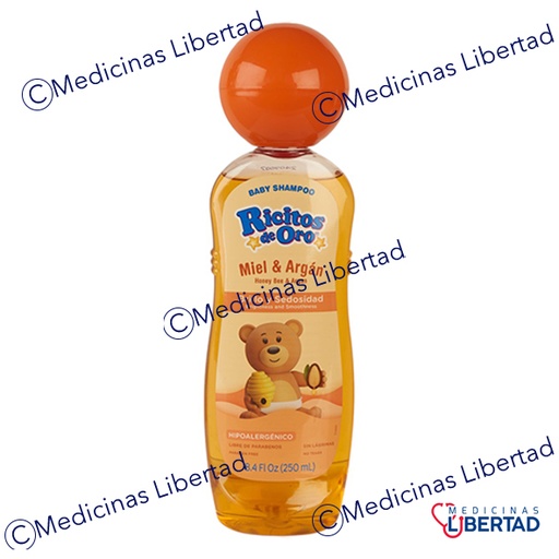 [7501022133286] RICITOS DE ORO MIEL & ARGAN SHAMPOO 250 ML 