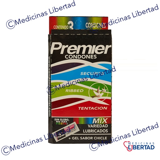 [7713042188713] PRESERVATIVOS PREMIER COLAGE MIX CARTERA C/3 