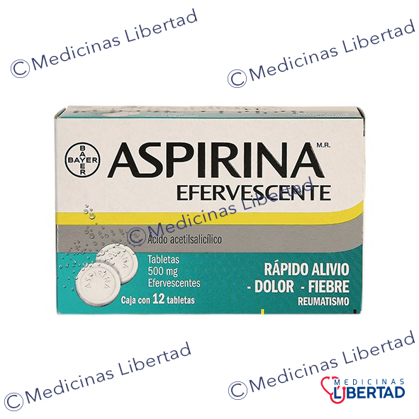 ASPIRINA EFERVECENTE 500MG C/12 TABS