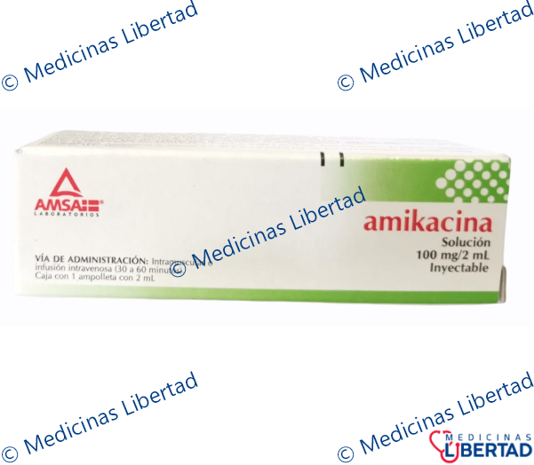 AMIKACINA 100MG AMSA - Solucion Inyectable - c/1
