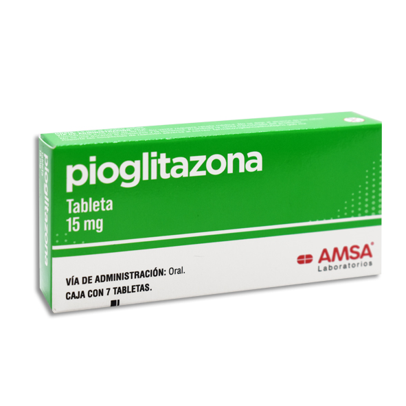 PIOGLITAZONA 15MG AMSA Tabletas c/7