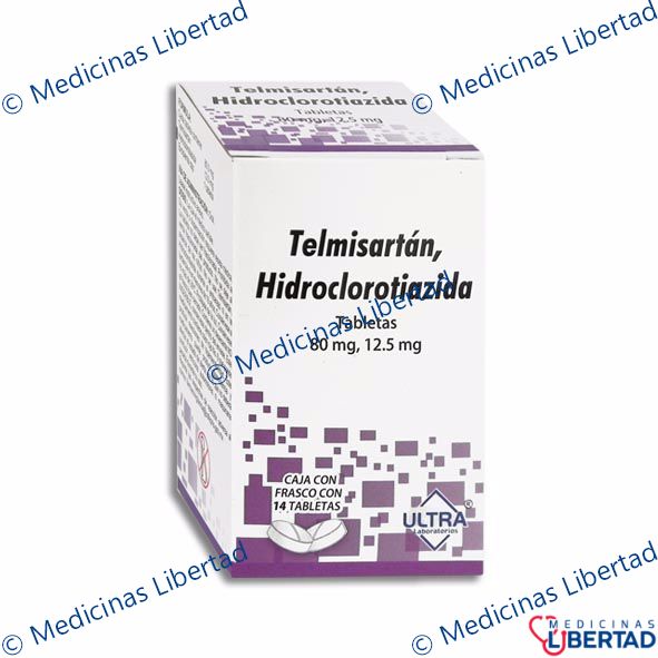 TELMISARTAN/HIDROCLOROTIAZIDA 80/12.5 ULTRA Tabletas c/14