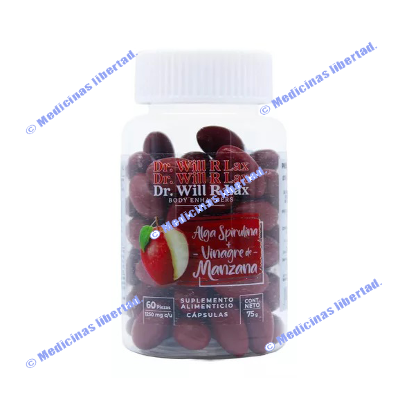 ALGA SPIRULINA CON VINAGRE DE MANZANA C/60 CAPSULAS