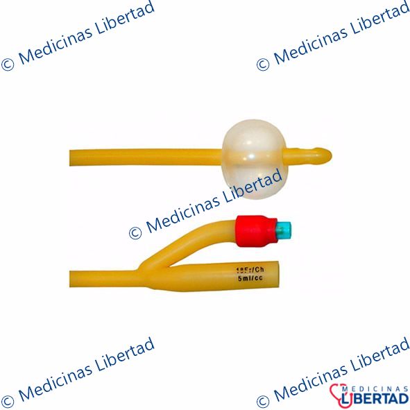 SONDA FOLEY 2-V 18FR ROJO GLOBO 5 SENSIMEDICALPieza 1 Pieza