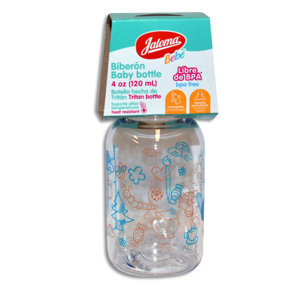 BIBERON 4OZ NIÑO JALOMA C/MAMILA SILICON