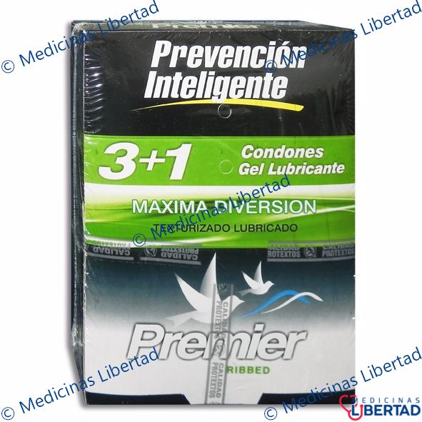 PRESERVATIVO PREMIER RIBBED (VERDE) Caja c/12