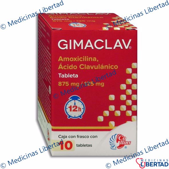 GIMACLAV 875/125 MG TABLETAS C/10