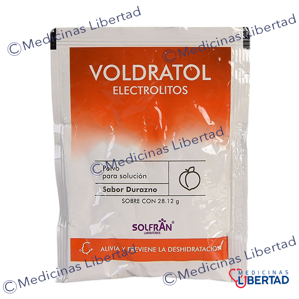 ELECTROLITOS VOLDRATOL 1PZ CON SOBRE CON 28.12G DURAZNO