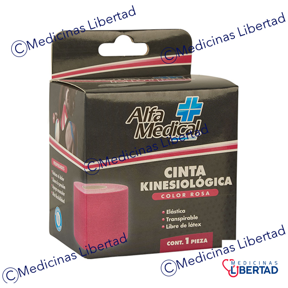 CINTA KINESIOLOGICA  5CM X 5M ROSA CAJA C/1