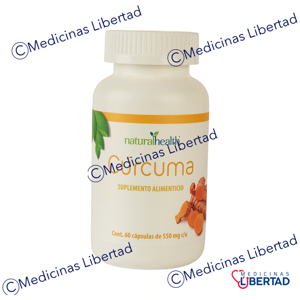 CURCUMA 550 MG NATURAL HEALTH C/60 CAPSULAS 