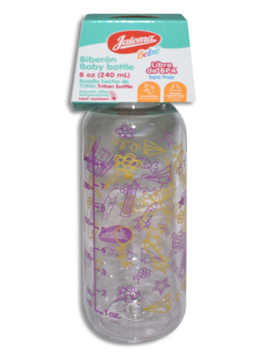BIBERÓN CRISTALINO 8 OZ JALOMA 