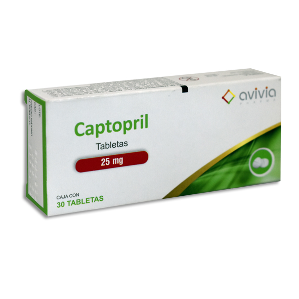 CAPTOPRIL 25MG AVIVIA Tabletas c/30