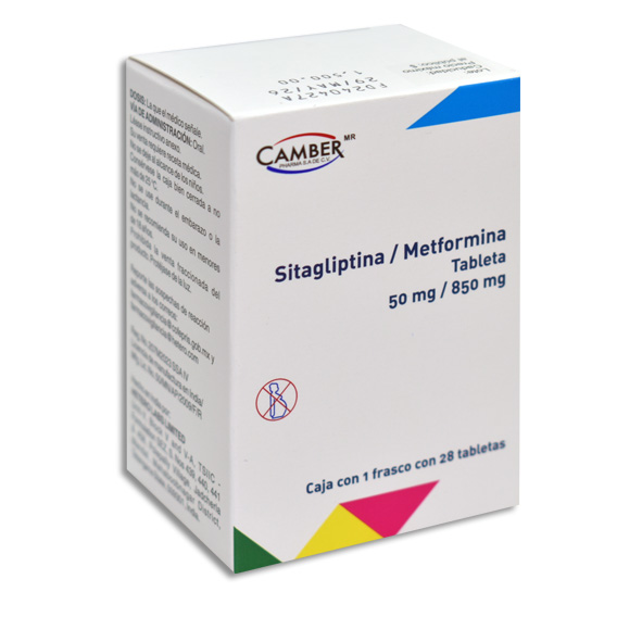 SITAGLIPTINA/ METFORMINA CAMBER Tabletas c/28