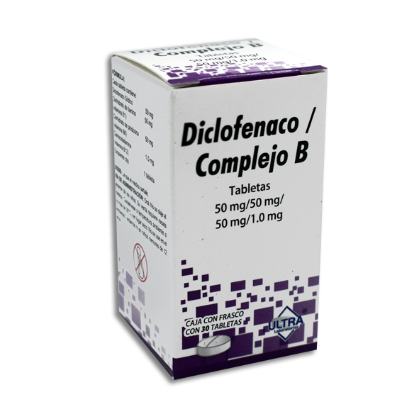 DICLOFENACO/COMPLEJO B ULTRA Tabletas c/30