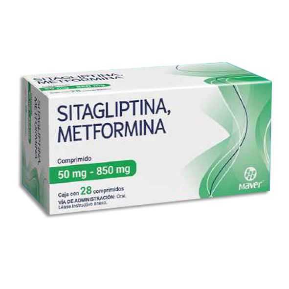 SITAGLIPTINA, METFORMINA 50-850MG Comprimidos c/28