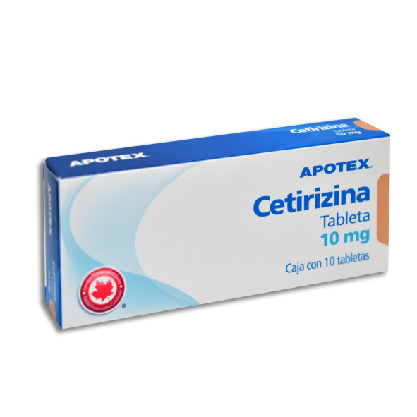 CETIRIZINA APOTEX Tabletas c/10