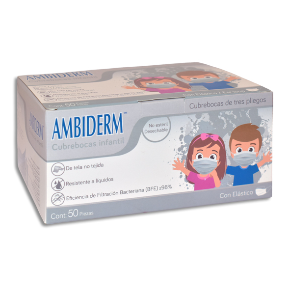  CUBREBOCA AMBIDERM BLANCO INFANTIL Caja c/50