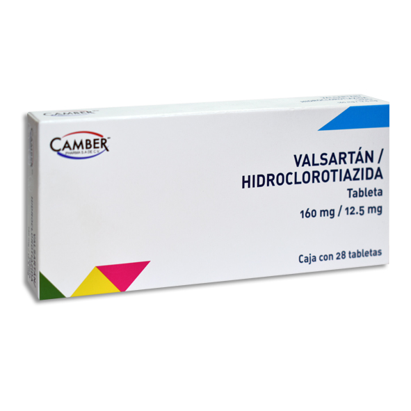VALSARTAN/ HIDROCLOROTIAZIDA 160/12.5MG CAMBER Tabletas c/28