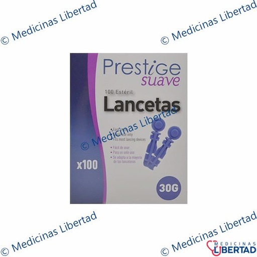 [21292013899] LANCETAS PRESTIGE SUAVE UNIVERSAL NIPRO 30G C/100