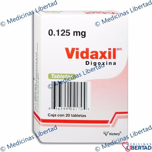 [656599041704] VIDAXIL 0.125 TABLETAS  C/20