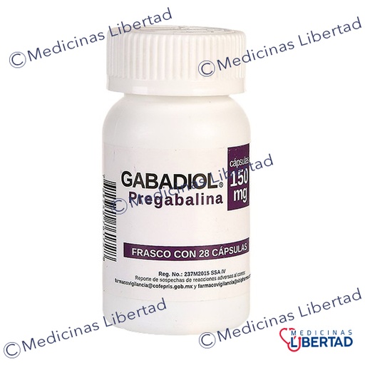 [725742761728] GABADIOL ( PREGABALINA )  150 MG C/28 CAPSULAS