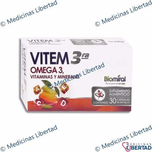 [7500326106989] VITEM 3RA Capsulas c/30