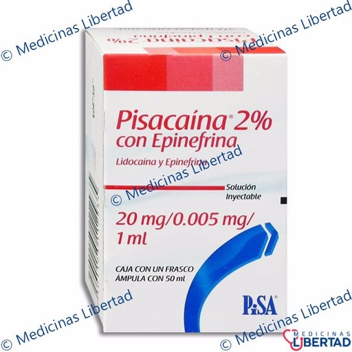[7501125112935] PISACAINA 2% C/EPINEFRINA - Solucion Inyectable - 50 ml
