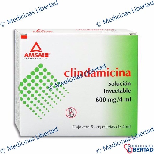 [7501349021044] CLINDAMICINA  600 MG AMSA Solucion Inyectable C/5