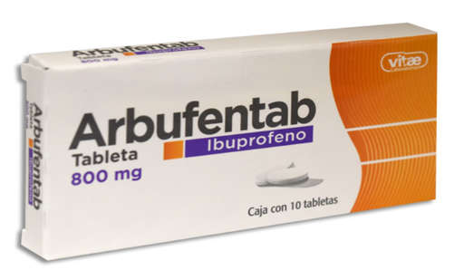 [7501478315540] ARBUFENTAB (IBUPROFENO) 800MG TABLETAS C/10