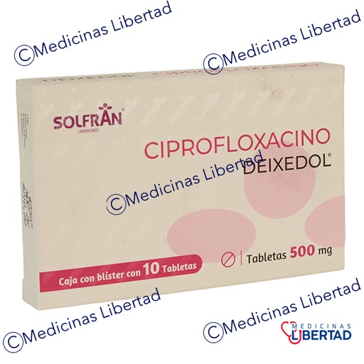 [7501482201266] DEIXEDOL (CIPROFLOXACIONO) 500MG C/10 TABLETAS