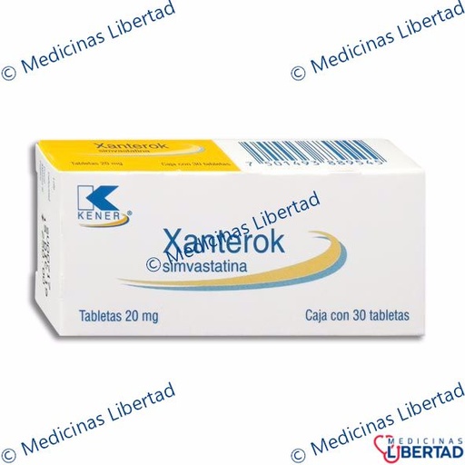 [7501493889545] XANTEROK (SIMVASTATINA) 20 MG Tabletas C/30