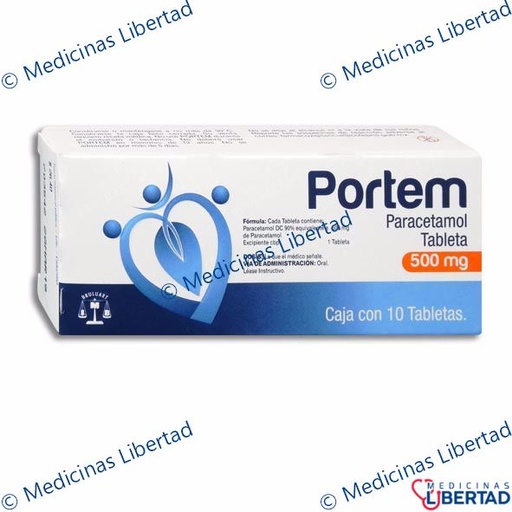 [7502208894960] PORTEM 500MG - Tabletas - c/10