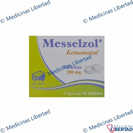 [7501573900528] MESSELZOL (KETOCONAZOL) TABLETAS  C/10