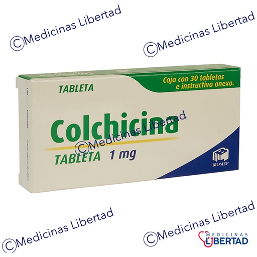 [7501573909958] COLCHICINA 1 MG BIOMEP CAJA C/30 TABLETAS.