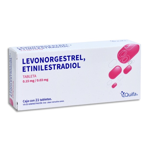 [7501644707506] LEVONORGESTREL, ETINILESTRADIOL QUIMICA Y FARMACIA Tabletas c/21