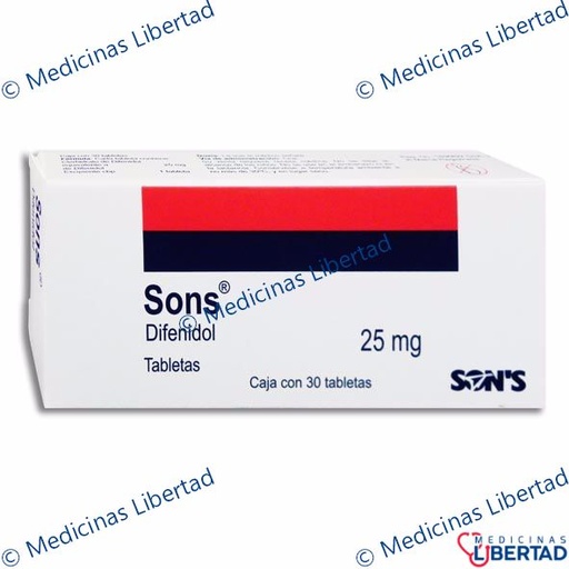 [7502001162532] SONS DIFENIDOL TABLETA  C/30