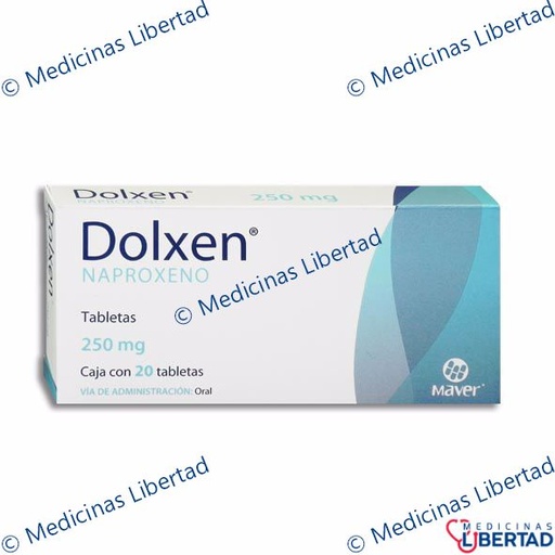 [7502009740176] DOLXEN 250MG TABLETAS  C/20