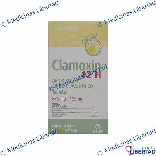 [7502009740763] CLAMOXIN 12H 875/125 TABLETAS  C/10