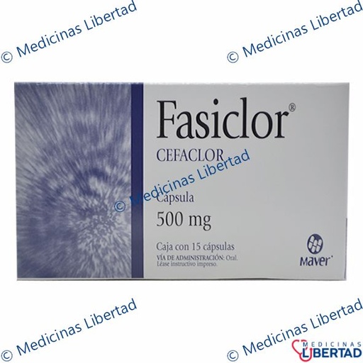[7502009741425] FASICLOR 500MG CAPSULAS  C/15