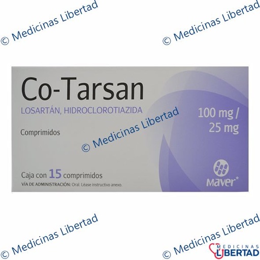 [7502009742781] CO-TARSAN 100MG/25MG COMPRIMIDOS  C/15