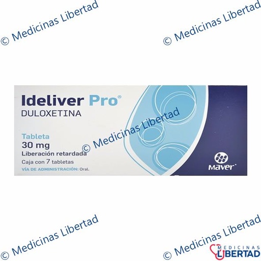 [7502009745485] IDELIVER PRO 30MG Tabletas LP c/7