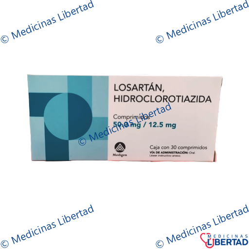[7502009748356] LOSARTAN / HIDROCLOROTIAZIDA 50MG / 12.5MG C/30  MEDIGEN