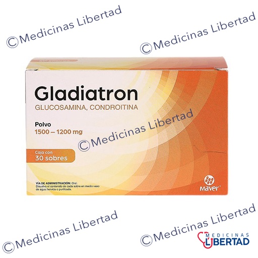 [7502009749018] GLADIATRON (GLUCOSAMINA, CONDROITINA) C/30 SOBRES