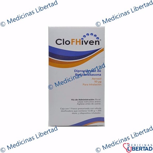 [7502213042752] CLOFHIVEN (BECLOMETASONA 50 mg ) 200 DOSIS .