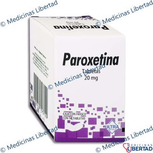 [7502216793729] PAROXETINA  ULTRA 20MG TABLETAS FRASCO C/10