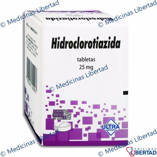 [7502216794993] HIDROCLOROTIAZIDA GI ULTRA 25MG TABLETAS  C/20