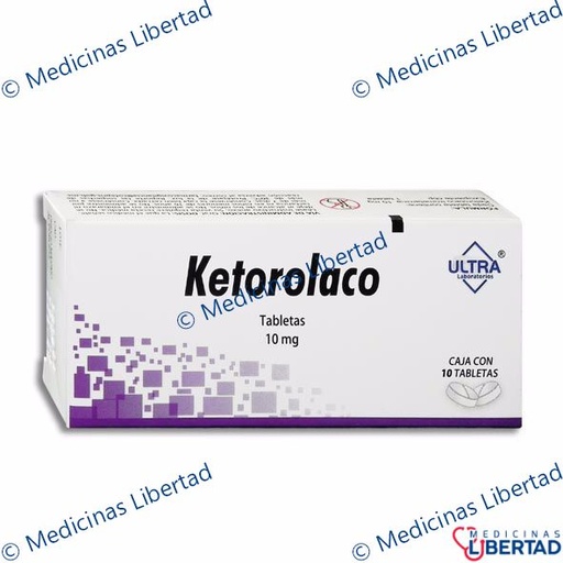 [7502216801196] KETOROLACO ULTRA 10MG  TABLETAS  C/10