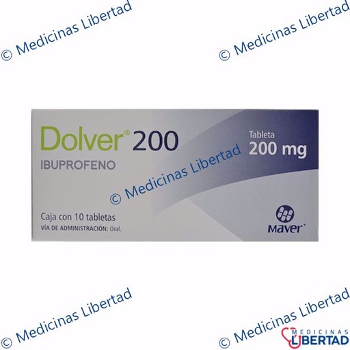 [7503000422337] DOLVER 200MG TABLETAS  C/10